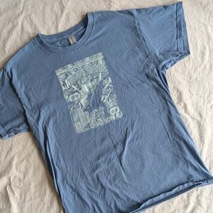 Godzilla Comic Men's Urban Blue Graphic Tee